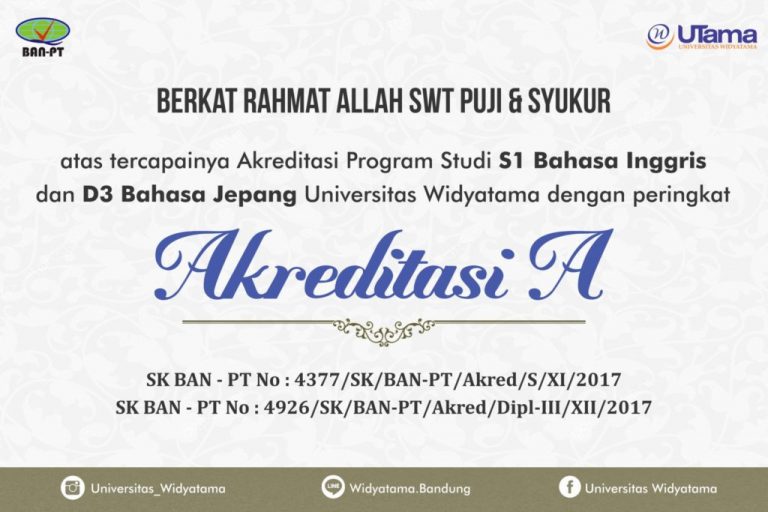 Kado Istimewa Fakultas Bahasa untuk Milad Yayasan Widyatama ke 45