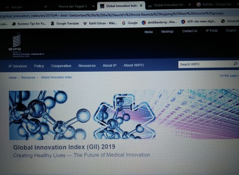 Indeks Inovasi Global 2019 dan Pandangan Otoritas, Komunitas Perguruan Tinggi tentang Riset & Inovasi Indonesia